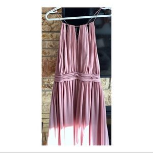 A-line chiffon floor length dress